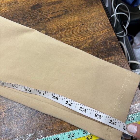 Lilly Pulitzer Size 2 Worth Skinny Pants Tan Ponte Stretch Classic Minimalist - Picture 15 of 16